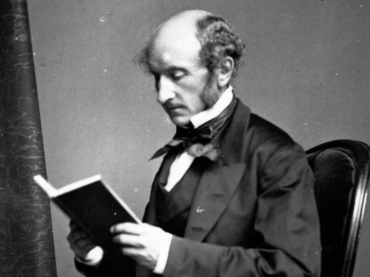 John Stuart Mill reading